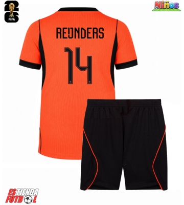 Países Bajos Tijjani Reijnders #14 Primera Equipación Niños Mundial 2026 Manga Corta (+ Pantalones cortos)